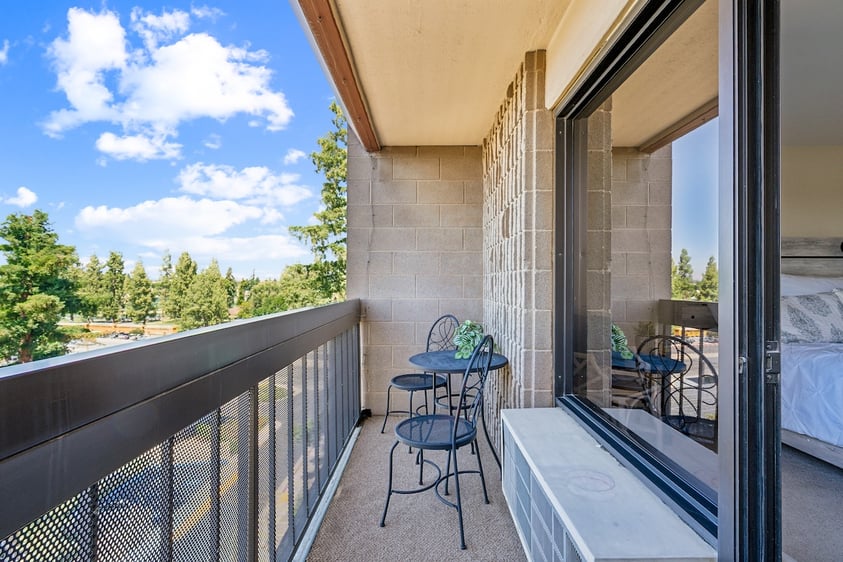 Balcony of a Redwood Terrace Home