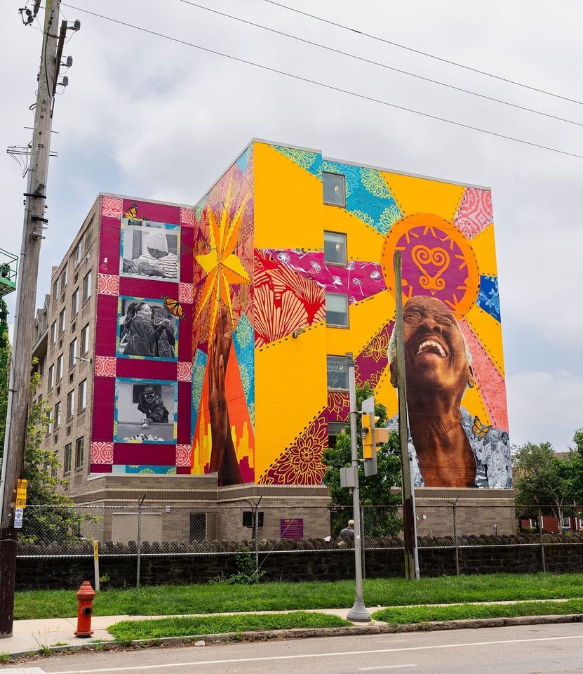 Mural unveiling at Ann Thomas Presbyterian Apartments