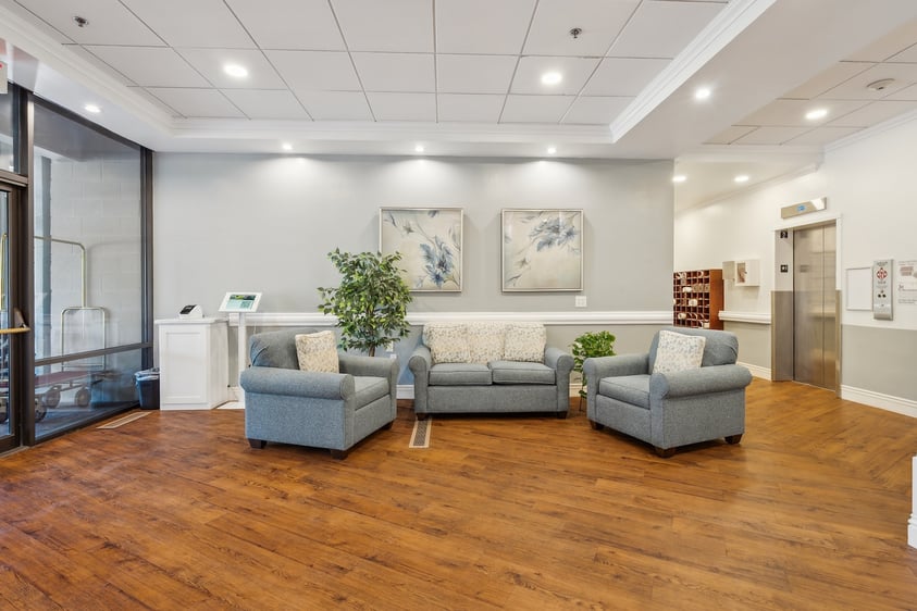 Redwood Terrace common space living room