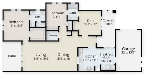 Floor plan of a villa at Las Ventanas at Summerlin