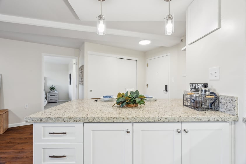 Rosewood kitchen with island