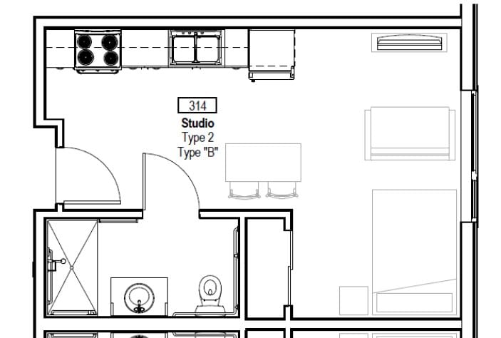Filipino Community Village Studio Floorplan