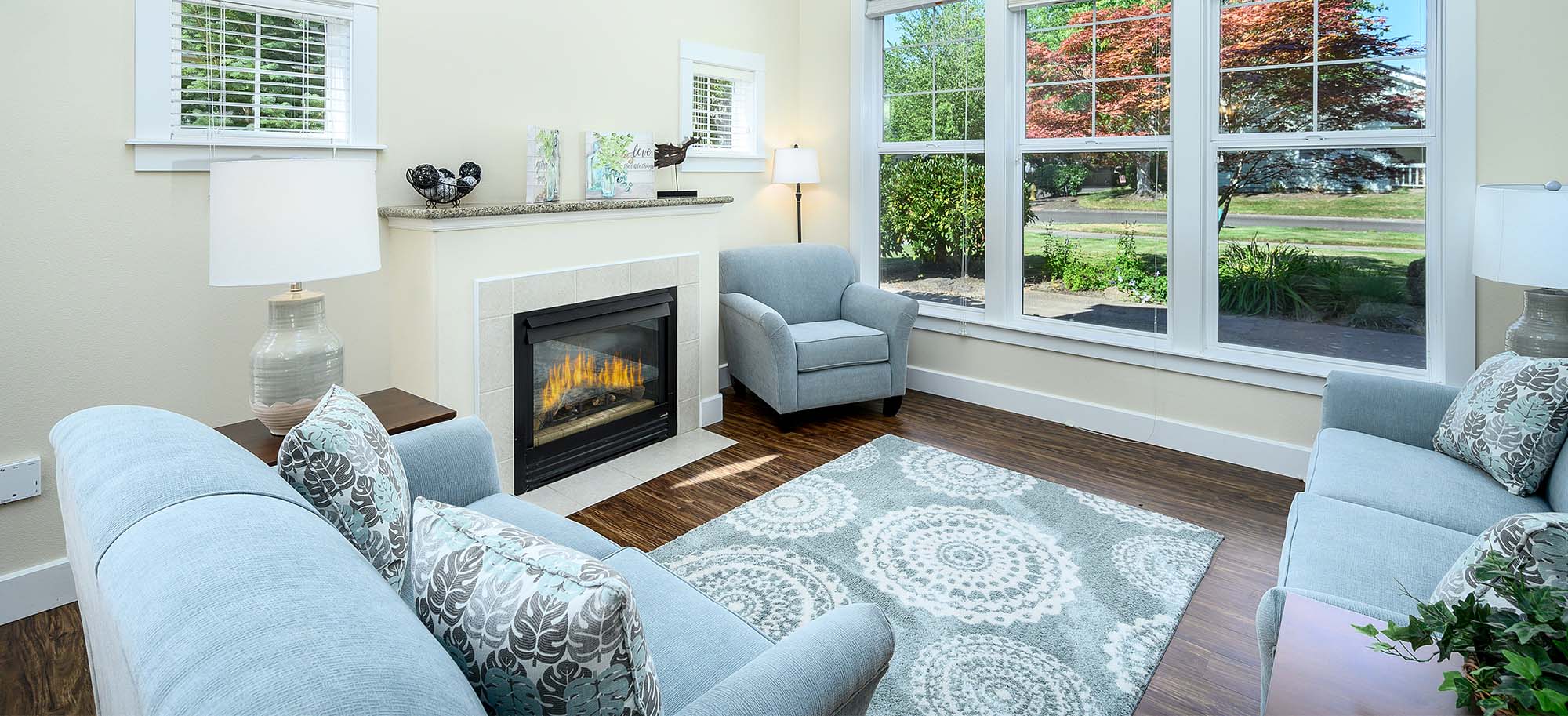 Living room of a home at Hillside