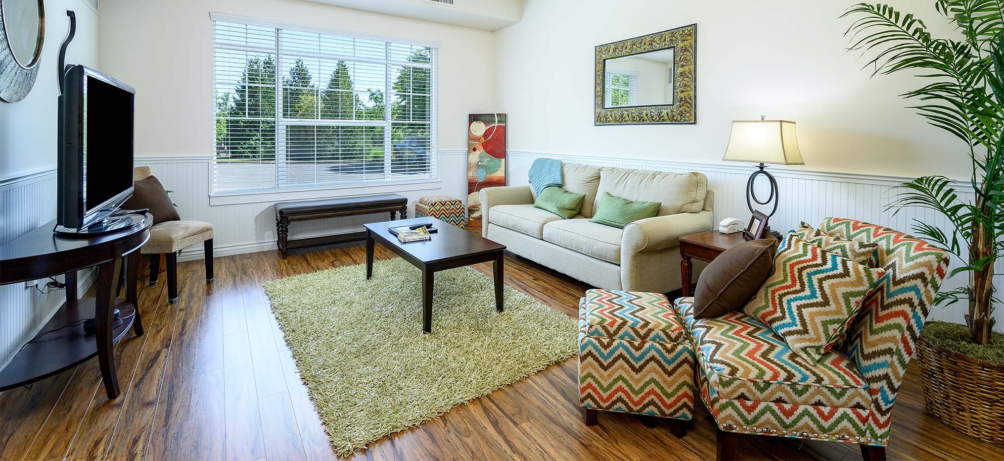 Living room of a home at Hillside