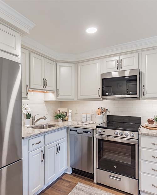 Kitchen with modern features and finishes