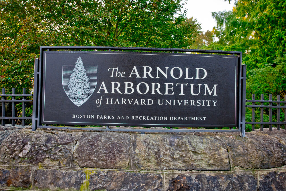 Sign for the Arnold Arboretum of Harvard University
