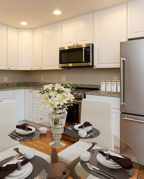 Springhouse apartment kitchen with modern finishes