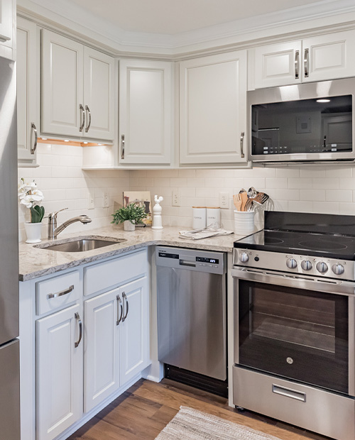 Kitchen in an apartment at The Terraces of Phoenix