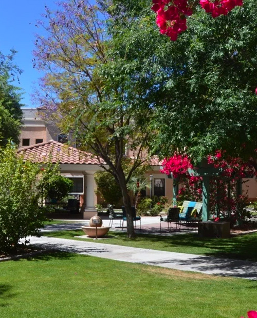 Exterior of assisted living building at The Terraces of Phoenix