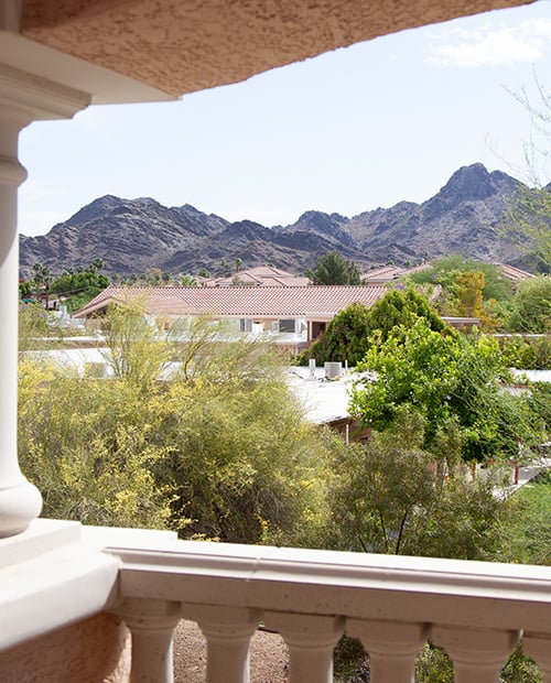 View of mountains from a Terraces of Phoenix balcony
