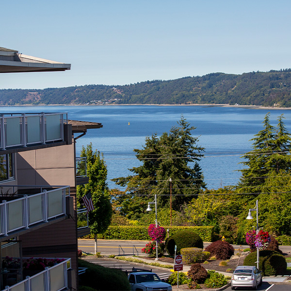 View of the waters of the Puget Sound from Judson Park