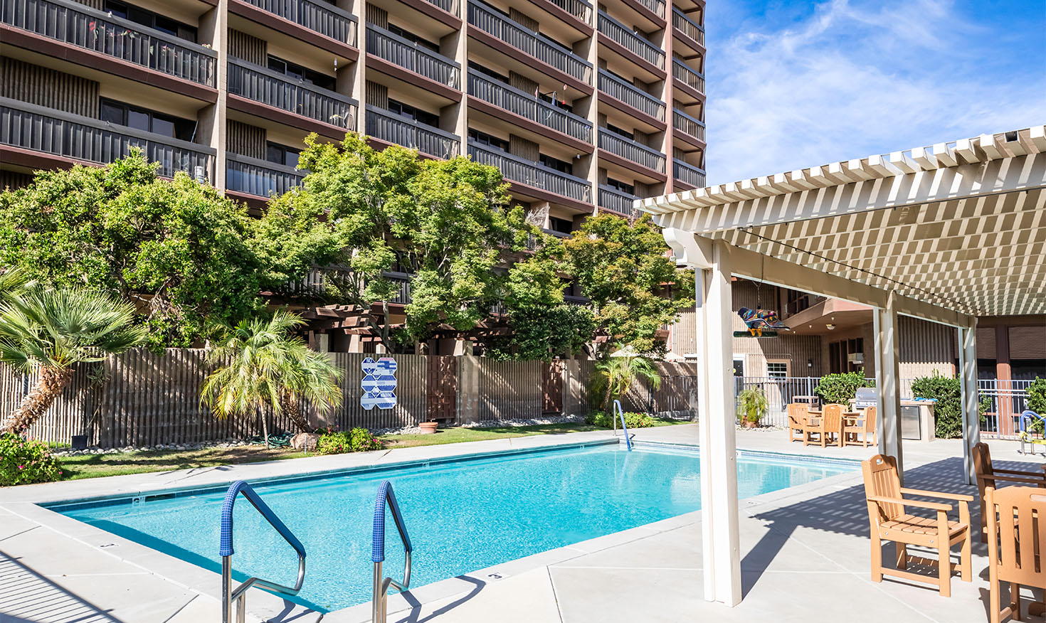 Outdoor pool on the campus of Rosewood