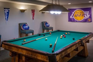 Pool table in the rec room at Royal Oaks