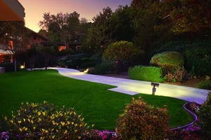 Beautiful landscaped grounds of Royal Oaks