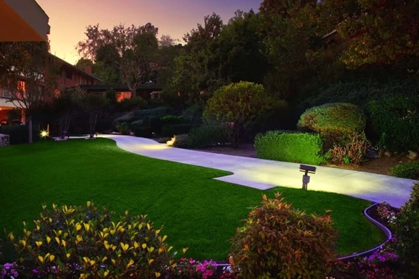 Beautiful landscaped grounds of Royal Oaks