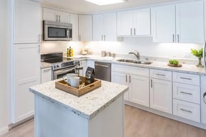 Modern kitchen of an apartment at Royal Oaks