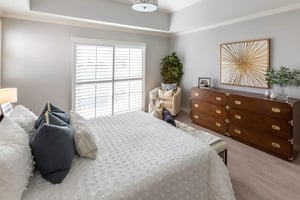 Bedroom of an apartment at Royal Oaks
