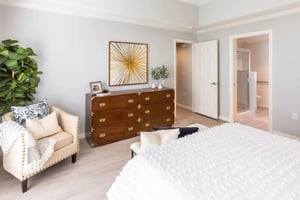 Bedroom of an apartment at Royal Oaks