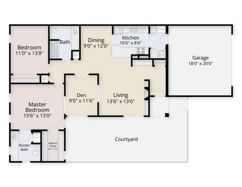 Floor plan of a cottage home at Royal Oaks