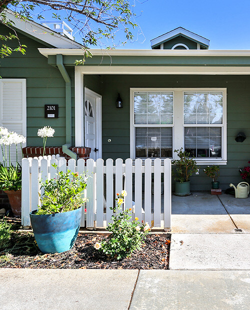 Exterior of a cottage home at The Terraces at Los Altos