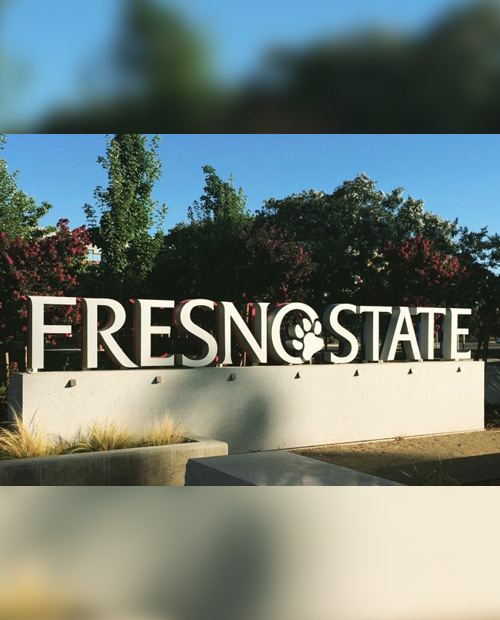 Sign for Fresno State University