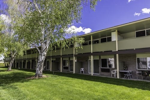 Exterior of an apartment building at The Terraces at Summitview