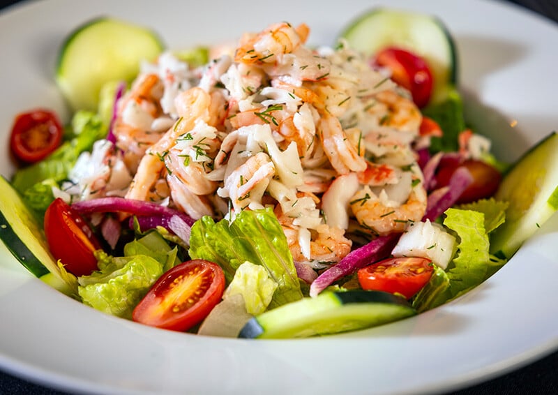Close-up of a bowl of salad