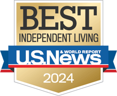 U.S. News & World Report badge for Best Independent Living 2024