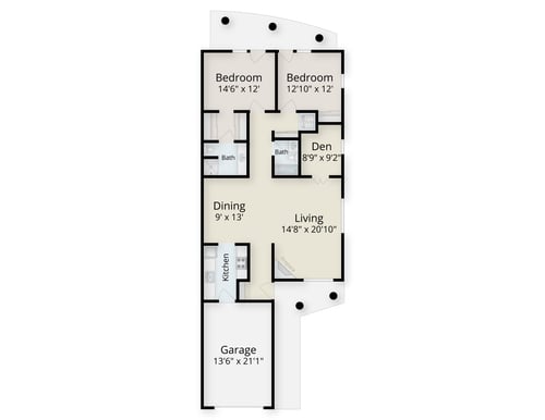 Floor plan of a patio home at The Terraces of Los Gatos