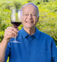 Craig holding some wine