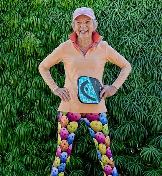 Kate with pickleball racket