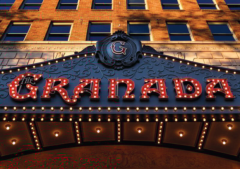 Exterior of the Granada Theatre in Santa Barbara, California