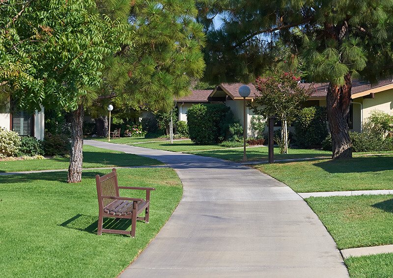 Walking path through the campus of Valle Verde