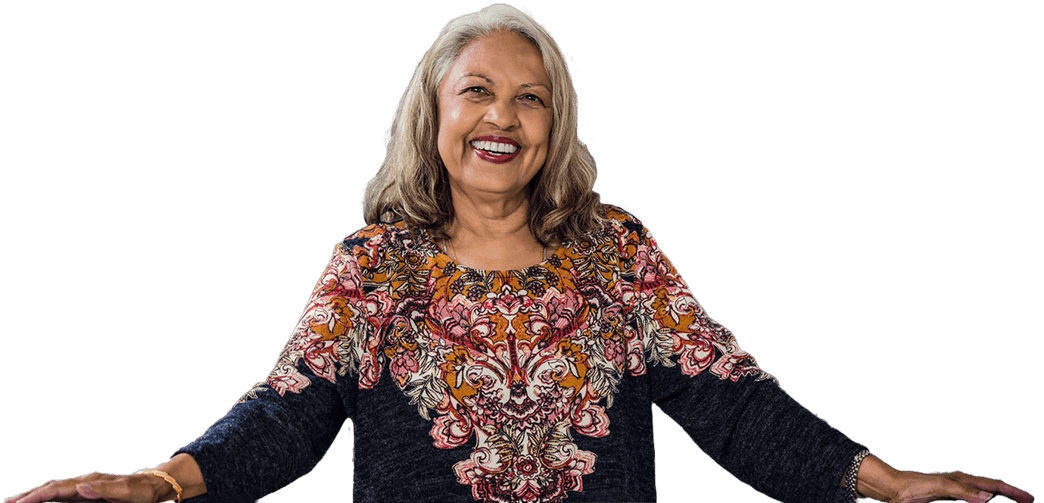 Smiling female senior resident of a HumanGood Life Plan Community