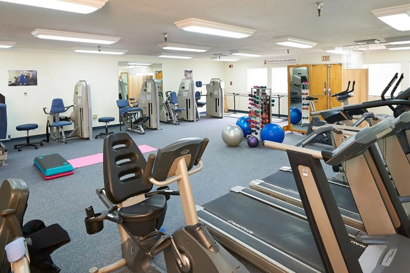 Fitness center at Plymouth Village