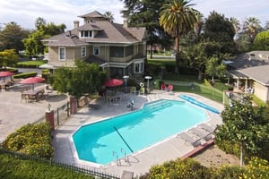 Heated outdoor pool at Plymouth Village