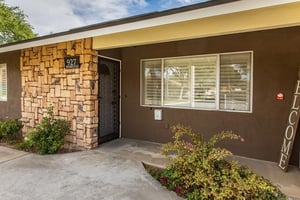 Front door with a 