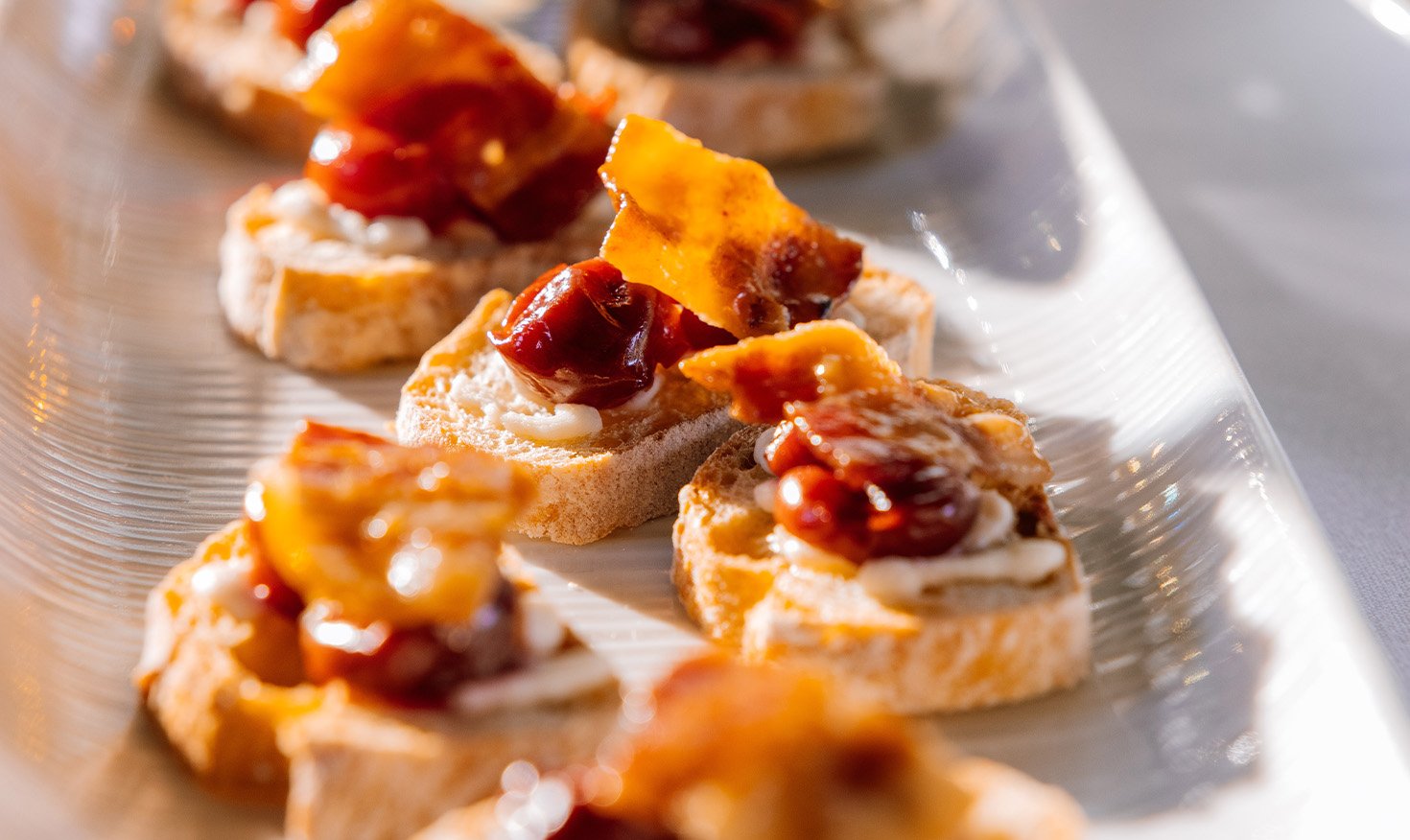 Close-up of bruschetta 