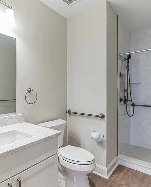 Bathroom of a personal care apartment