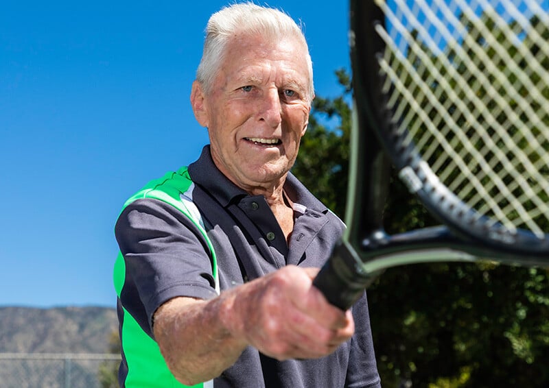 Man playing tennis