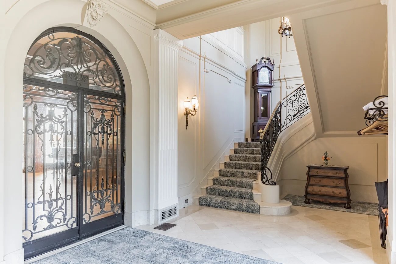 Formal stairway at The Mansion at Rosemont