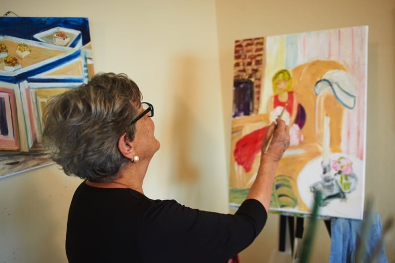 woman painting