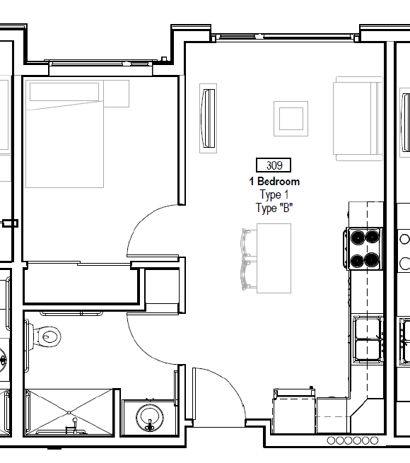 Filipino Community Village 1 Bedroom Floorplan