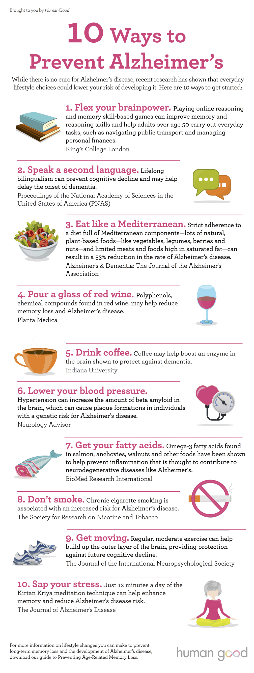 Top 10 Ways To Prevent Alzheimer's Disease | HumanGood