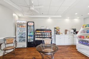 Redwood Terrace common space vending and quick eats