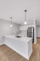 White kitchen of a Spring Mill Pointe apartment