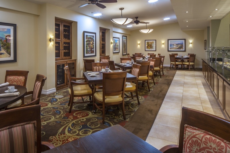  Bistro tables, no people
