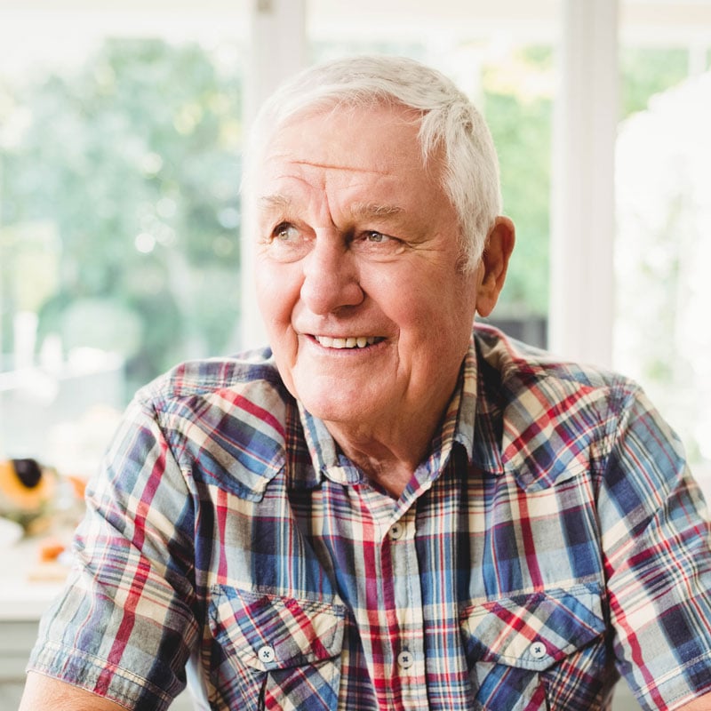 Smiling senior man