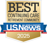 Best continuing care retirement community 2025 badge