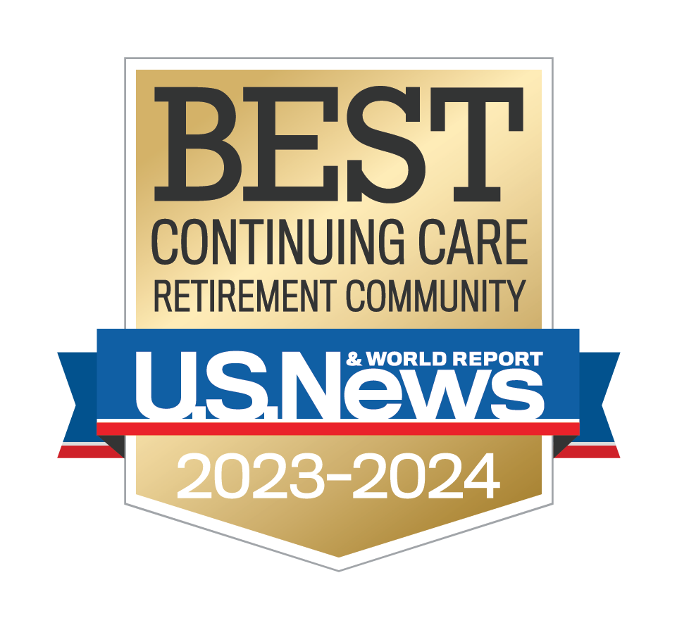 Best Continuing Care Retirement Community badge from U.S. News & World Report, 2023-2024